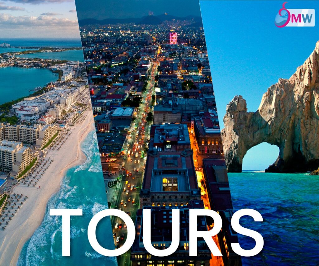 Imagen dividida con destinos de ciudad y playa